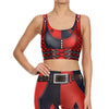3D Digital Print Woman Cropped Crop Top Sexy Fitness Tops Sleeveless Mechanical Gear women top | Vimost Shop.