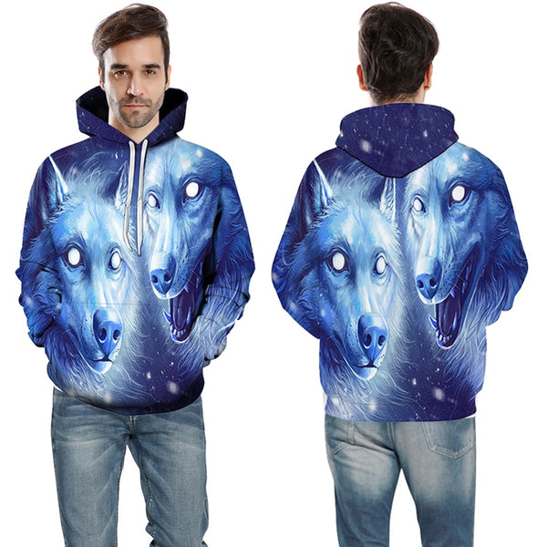 3D Hoodies Men Couple Wolf printed Hoodie Animal Hoody Sweatshirt Casual Tracksuit Pullover Jacket Autumn | Vimost Shop.