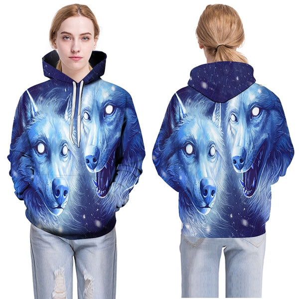 3D Hoodies Men Couple Wolf printed Hoodie Animal Hoody Sweatshirt Casual Tracksuit Pullover Jacket Autumn | Vimost Shop.