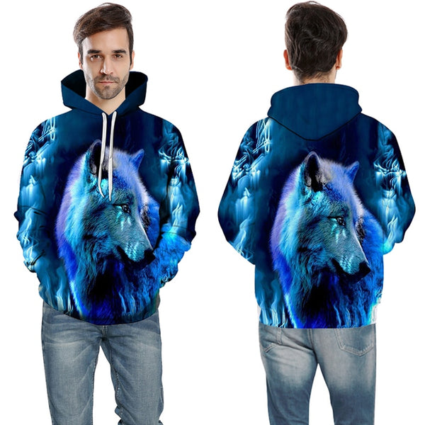 3D Hoodies Men Couple Wolf printed Hoodie Animal Hoody Sweatshirt Casual Tracksuit Pullover Jacket Autumn | Vimost Shop.