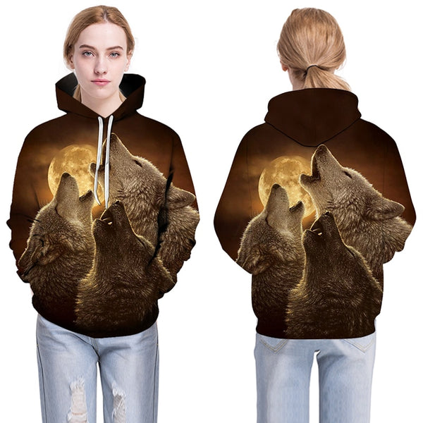 3D Hoodies Men Couple Wolf printed Hoodie Animal Hoody Sweatshirt Casual Tracksuit Pullover Jacket Autumn | Vimost Shop.