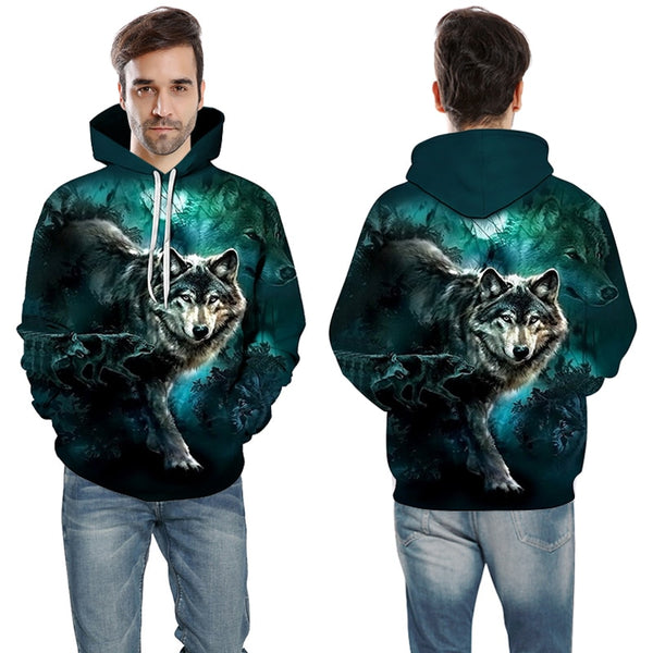 3D Hoodies Men Couple Wolf printed Hoodie Animal Hoody Sweatshirt Casual Tracksuit Pullover Jacket Autumn | Vimost Shop.