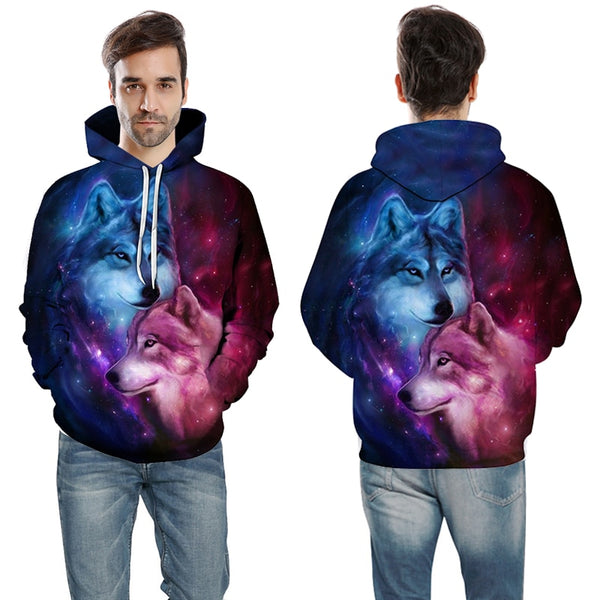3D Hoodies Men Couple Wolf printed Hoodie Animal Hoody Sweatshirt Casual Tracksuit Pullover Jacket Autumn | Vimost Shop.