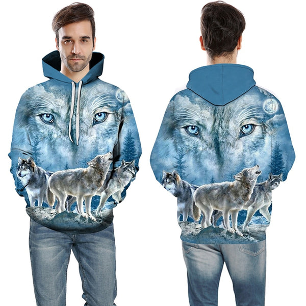 3D Hoodies Men Couple Wolf printed Hoodie Animal Hoody Sweatshirt Casual Tracksuit Pullover Jacket Autumn | Vimost Shop.