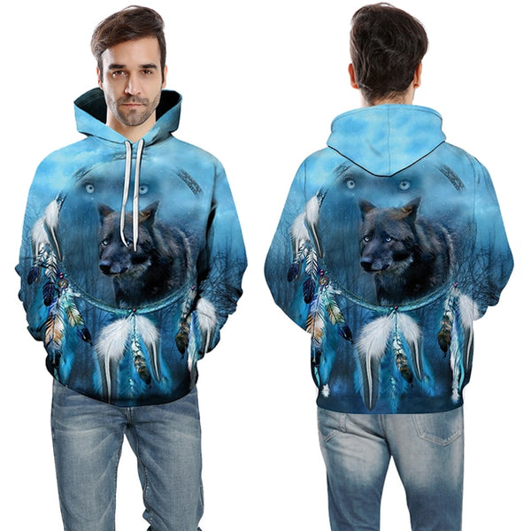 3D Hoodies Men Couple Wolf printed Hoodie Animal Hoody Sweatshirt Casual Tracksuit Pullover Jacket Autumn | Vimost Shop.