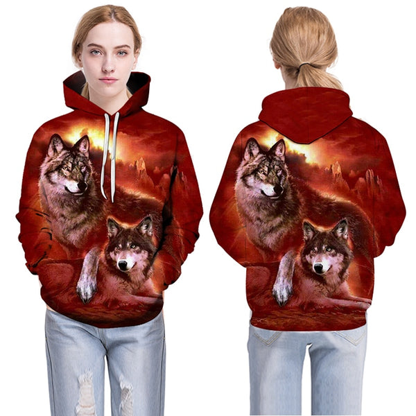 3D Hoodies Men Couple Wolf printed Hoodie Animal Hoody Sweatshirt Casual Tracksuit Pullover Jacket Autumn | Vimost Shop.