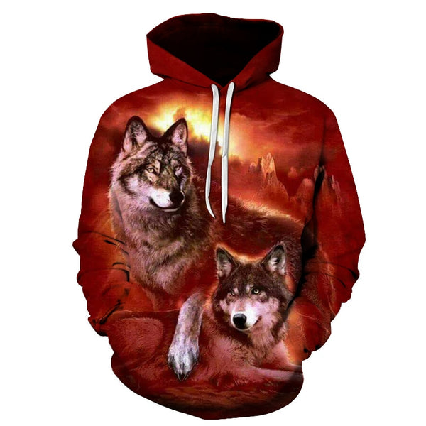 3D Hoodies Men Couple Wolf printed Hoodie Animal Hoody Sweatshirt Casual Tracksuit Pullover Jacket Autumn | Vimost Shop.