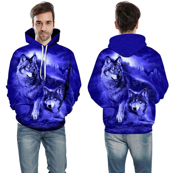 3D Hoodies Men Couple Wolf printed Hoodie Animal Hoody Sweatshirt Casual Tracksuit Pullover Jacket Autumn | Vimost Shop.