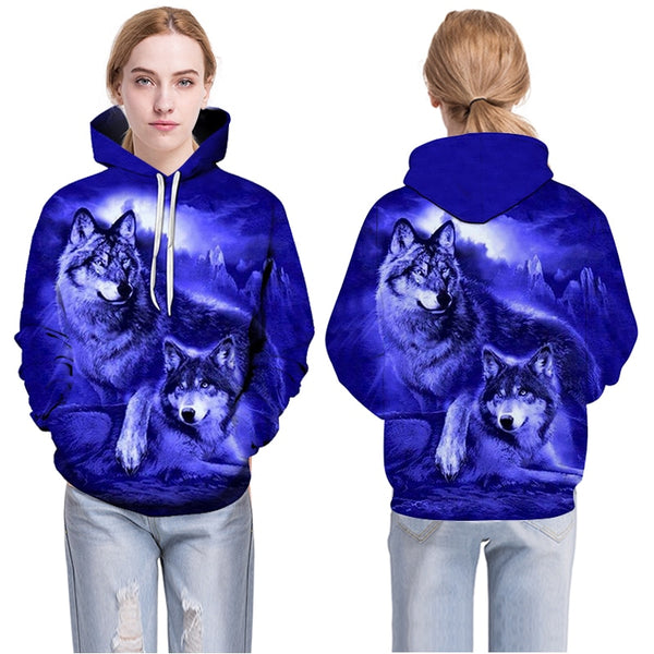 3D Hoodies Men Couple Wolf printed Hoodie Animal Hoody Sweatshirt Casual Tracksuit Pullover Jacket Autumn | Vimost Shop.