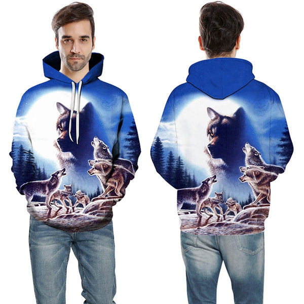 3D Hoodies Men Couple Wolf printed Hoodie Animal Hoody Sweatshirt Casual Tracksuit Pullover Jacket Autumn | Vimost Shop.