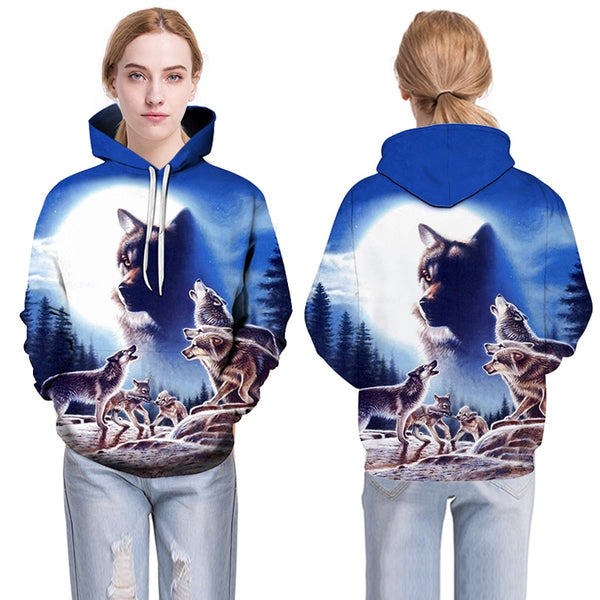 3D Hoodies Men Couple Wolf printed Hoodie Animal Hoody Sweatshirt Casual Tracksuit Pullover Jacket Autumn | Vimost Shop.