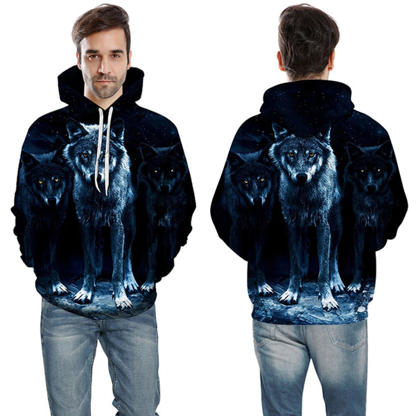 3D Hoodies Men Couple Wolf printed Hoodie Animal Hoody Sweatshirt Casual Tracksuit Pullover Jacket Autumn | Vimost Shop.