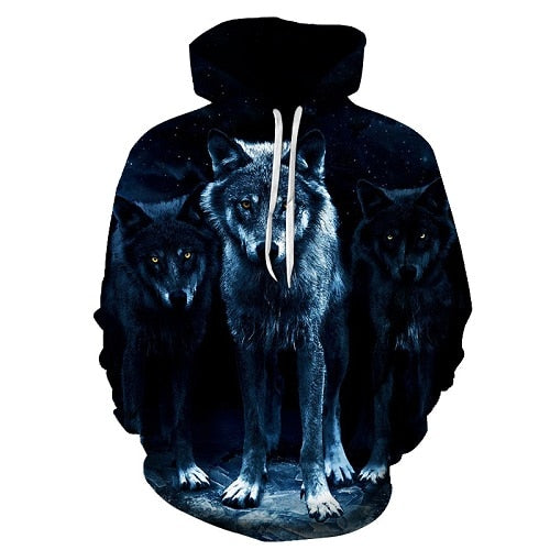 3D Hoodies Men Couple Wolf printed Hoodie Animal Hoody Sweatshirt Casual Tracksuit Pullover Jacket Autumn | Vimost Shop.