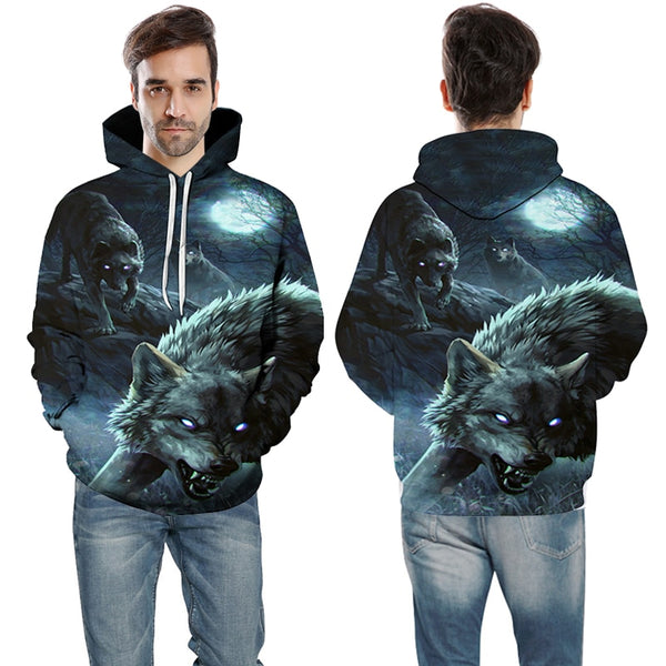 3D Hoodies Men Couple Wolf printed Hoodie Animal Hoody Sweatshirt Casual Tracksuit Pullover Jacket Autumn | Vimost Shop.