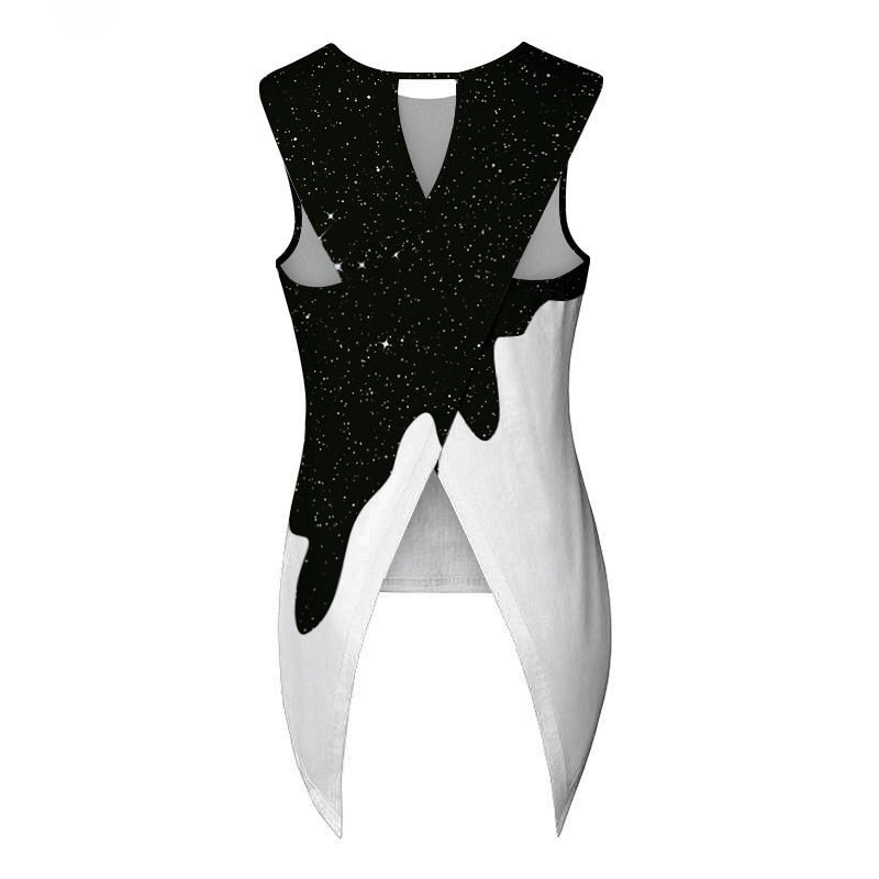 Summer Women Yoga Shirt Milk Star Print Sportwear | Vimost Shop.