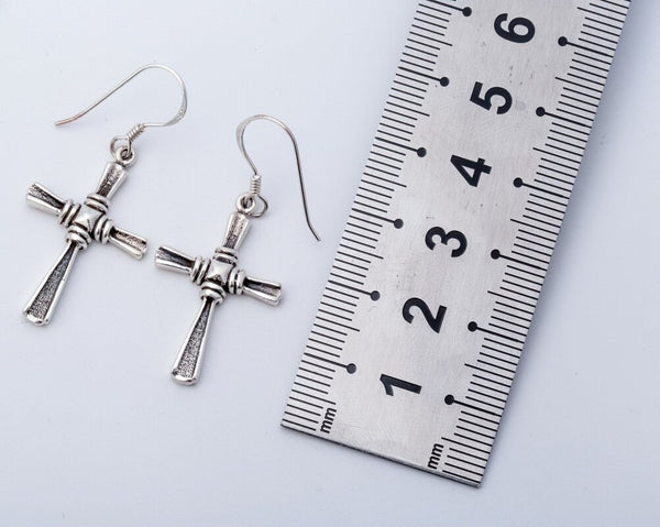 925 Sterling Silver Cross Dangle Drop Earrings Biker Jewelry Gifts for Women Wife Her Girlfriend Girls Dropshipping YCE01 | Vimost Shop.