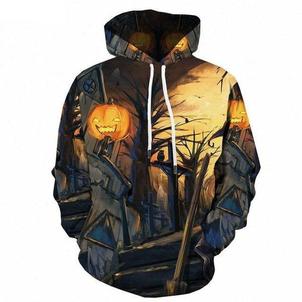 Halloween Pumpkin 3d Print Party Moon Sweatshirt | Vimost Shop.