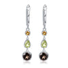 925 Sterling Silver Earrings Fine Jewelry Natural Citrine Peridot Smoky Quartz Drop Earrings For Women Wedding | Vimost Shop.