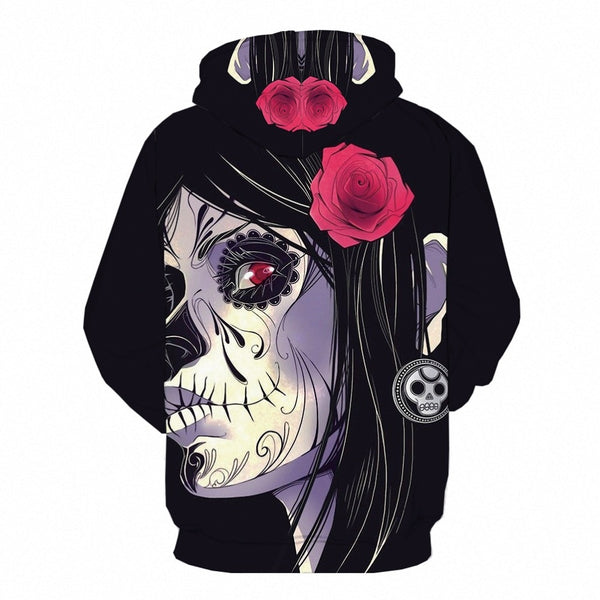 Men Anime Horror Flower  3d Print Hoodie | Vimost Shop.