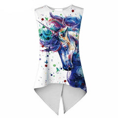 Summer 3D Print Kirin Women Tank Tops Quick Dry