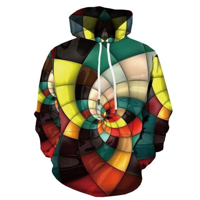 Men Abstract Graffiti 3D Print Colorful Hoodies | Vimost Shop.