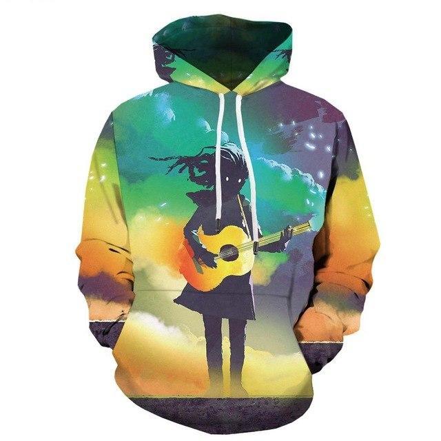 Men Abstract Graffiti 3D Print Colorful Hoodies | Vimost Shop.