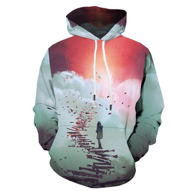 Men Abstract Graffiti 3D Print Colorful Hoodies | Vimost Shop.