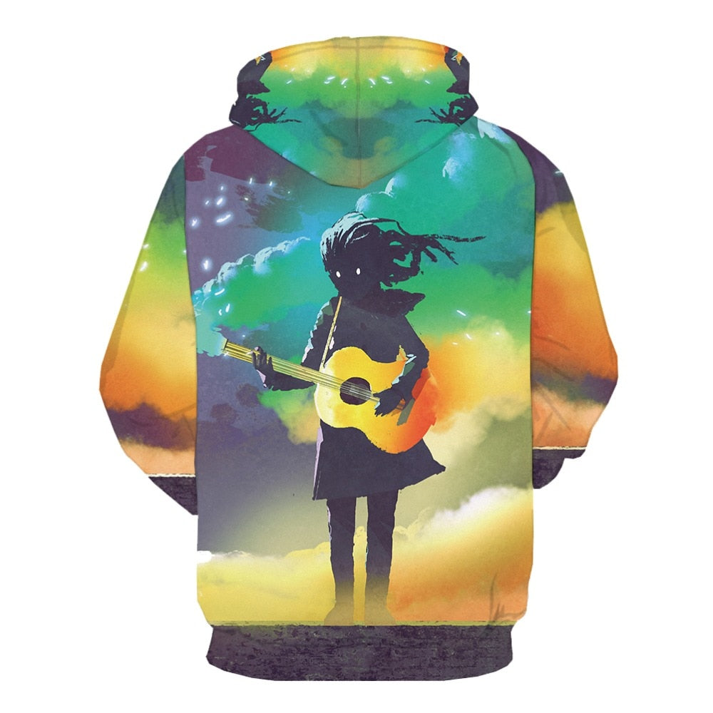 Men Abstract Graffiti 3D Print Colorful Hoodies | Vimost Shop.