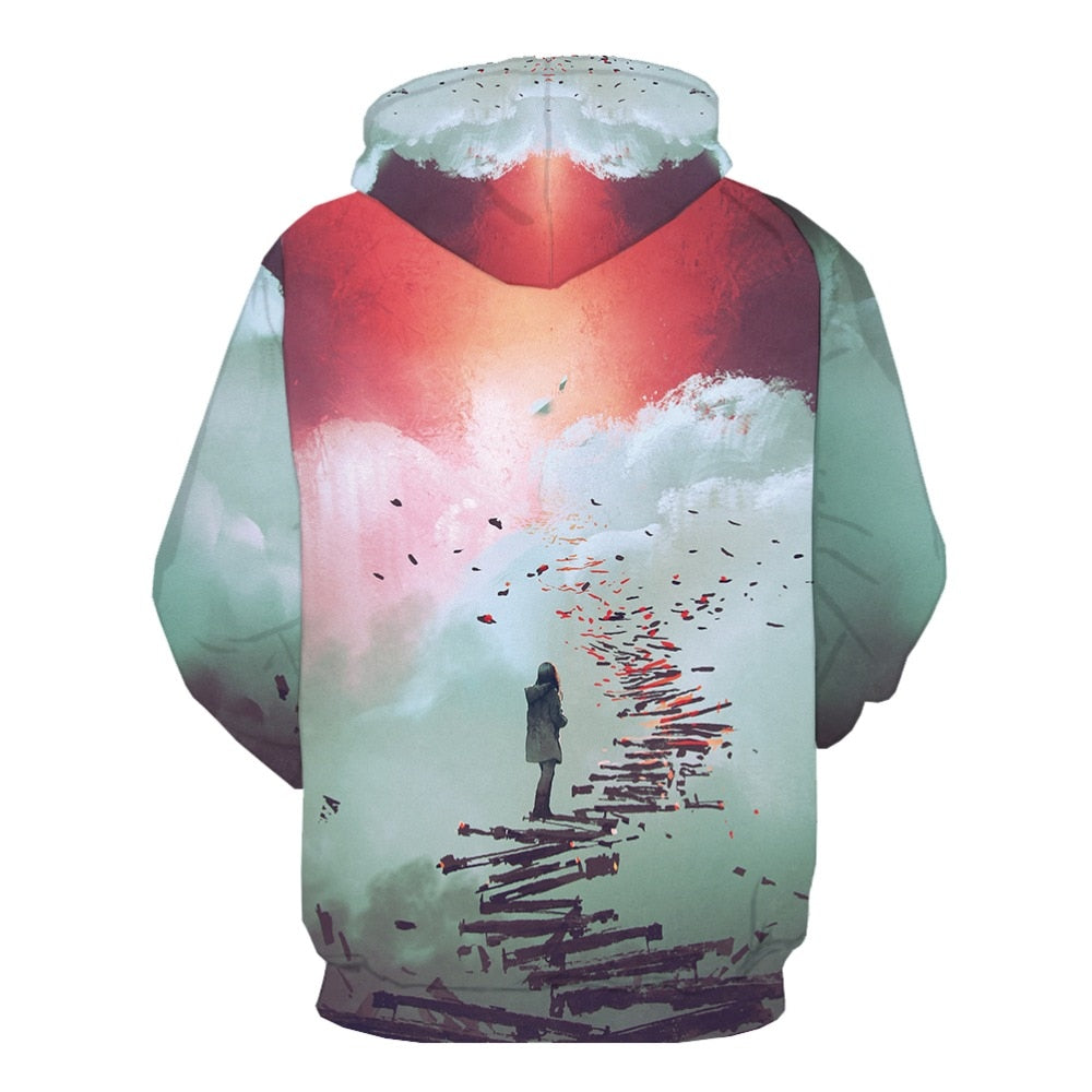 Men Abstract Graffiti 3D Print Colorful Hoodies | Vimost Shop.