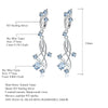 Flower Design 3.89t Natural Sky Blue Topaz Gemstone Drop Earrings For Bridal 925 Sterling Silver Wedding Jewelry | Vimost Shop.