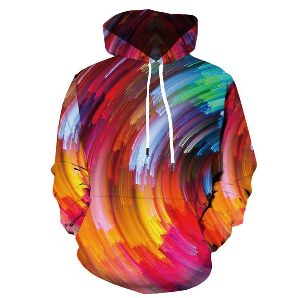 Men Winter Vortex Hypnosis Colorful Style 3D Printed Hoodie | Vimost Shop.