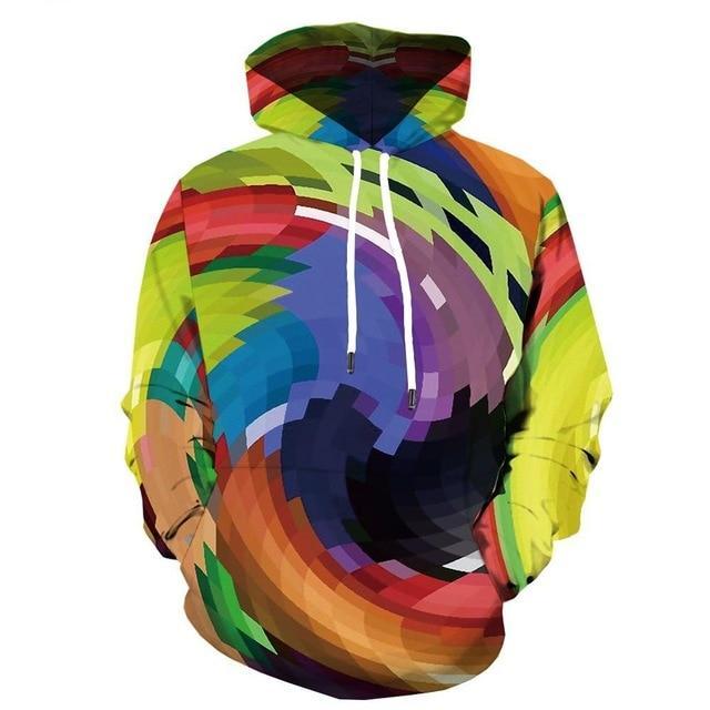 Men Cube 3d Colorful 3D Print Geometric Hoodie | Vimost Shop.