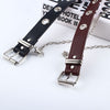 Fashion Women Punk Chain Fashion Belt Adjustable Black Double/Single Eyelet Grommet Leather Buckle Belt | Vimost Shop.