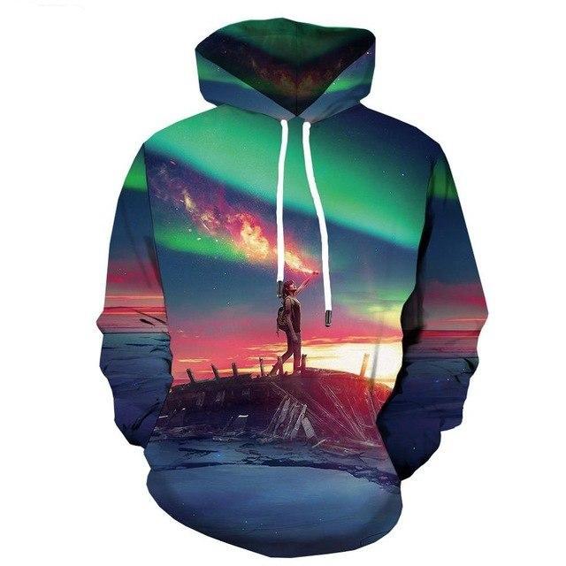 Anime Flame 3d Colorful Casual Long Sleeve Hoodies | Vimost Shop.
