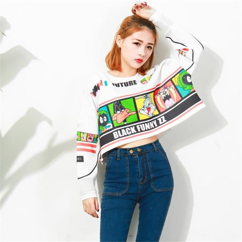 Women Femme Cartoon Print Harajuku Sweatshirts | Vimost Shop.