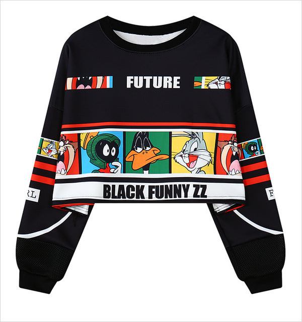 Women Femme Cartoon Print Harajuku Sweatshirts | Vimost Shop.
