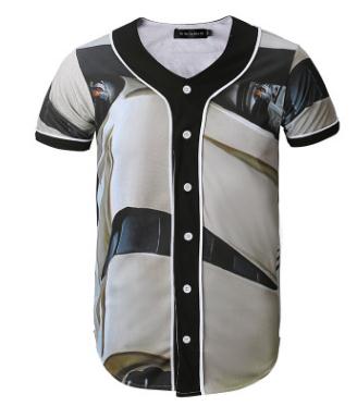 Short Sleeve T shirt Men Baseball Jersey Sport Slim Fit V Neck T-shirts Streetwear European Mens | Vimost Shop.