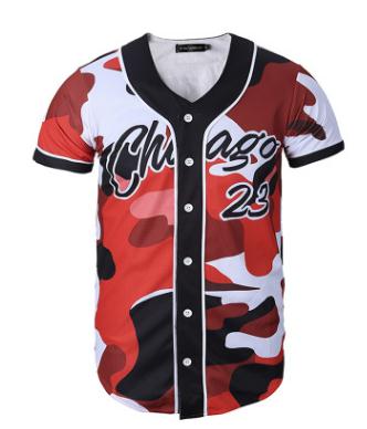 Short Sleeve T shirt Men Baseball Jersey Sport Slim Fit V Neck T-shirts Streetwear European Mens | Vimost Shop.