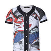 Short Sleeve T shirt Men Baseball Jersey Sport Slim Fit V Neck T-shirts Streetwear European Mens | Vimost Shop.