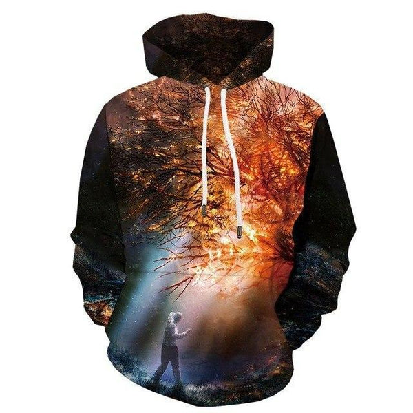 Fire 3d Printed Harajuku Casual Psychedelic Hoodie | Vimost Shop.