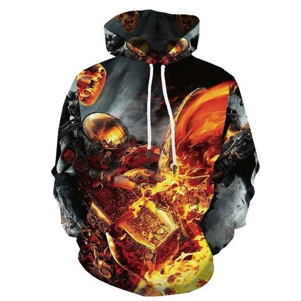 Fire 3d Printed Harajuku Casual Psychedelic Hoodie | Vimost Shop.