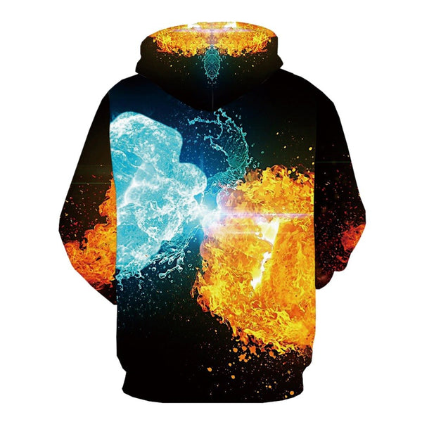 Fire 3d Printed Harajuku Casual Psychedelic Hoodie | Vimost Shop.