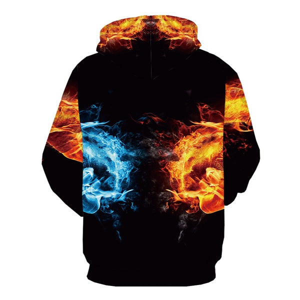 Fire 3d Printed Harajuku Casual Psychedelic Hoodie | Vimost Shop.