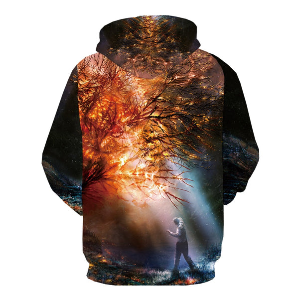 Fire 3d Printed Harajuku Casual Psychedelic Hoodie | Vimost Shop.