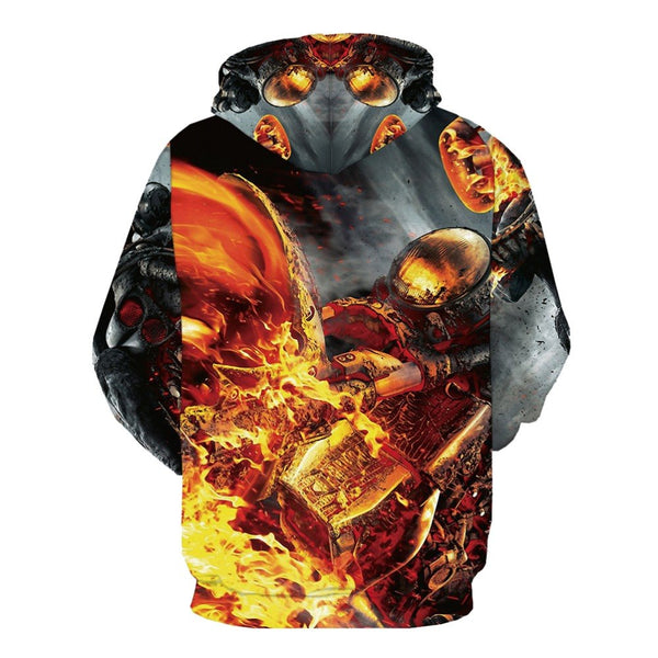 Fire 3d Printed Harajuku Casual Psychedelic Hoodie | Vimost Shop.