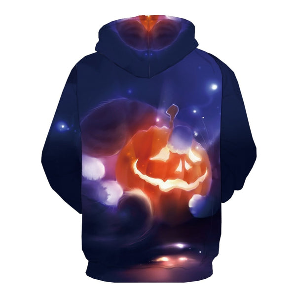 Halloween Men Pumpkin 3d Printed Fire Sweatshirt | Vimost Shop.
