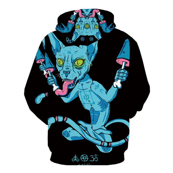 Men Cool Cat Casual Animal 3D Printed  Hoodie | Vimost Shop.