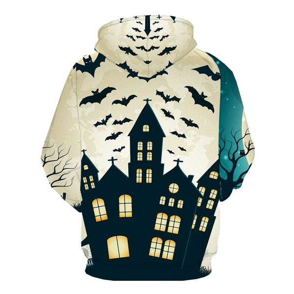 Men Halloween Pumpkin 3D Print Black Hoodie | Vimost Shop.