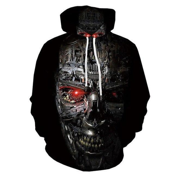 Men Halloween Pumpkin 3D Print Black Hoodie | Vimost Shop.