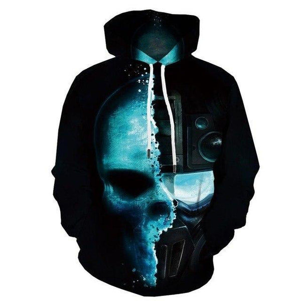 Men Halloween Pumpkin 3D Print Black Hoodie | Vimost Shop.